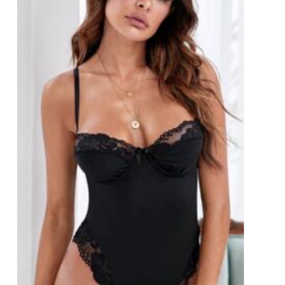 Black lace bodysuit